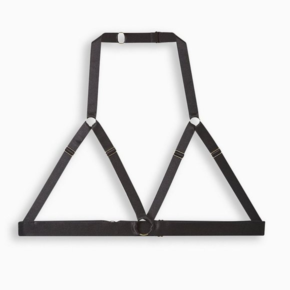 ❤️NWT VINTAGE TORRID BRALETTE STRAPPY HALTER BREAST HARNESS LINGERIE - PLUS SIZE - Picture 2 of 9